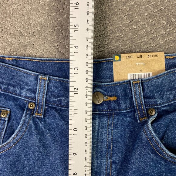 Carhartt B17 DST Jeans Men's 36 x 32 Fits 34 x 32.5 Blue Tapered Leg Relaxed Fit - Picture 8 of 11